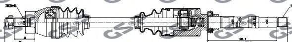 GSP 245001 Приводний вал