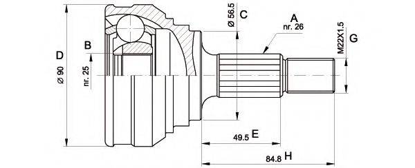 OPEN PARTS CVJ502110 Шарнірний комплект, приводний вал