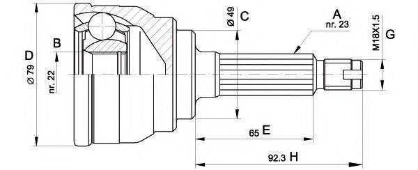 OPEN PARTS CVJ524610 Шарнірний комплект, приводний вал