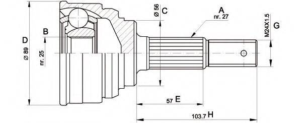 OPEN PARTS CVJ531910 Шарнірний комплект, приводний вал