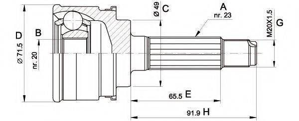 OPEN PARTS CVJ534810 Шарнірний комплект, приводний вал