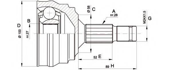 OPEN PARTS CVJ546210 Шарнірний комплект, приводний вал