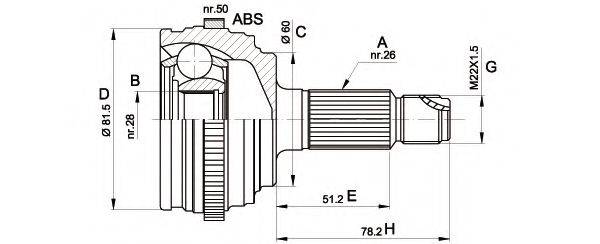 OPEN PARTS CVJ551010 Шарнірний комплект, приводний вал