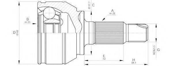 OPEN PARTS CVJ551810 Шарнірний комплект, приводний вал