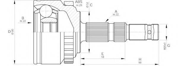 OPEN PARTS CVJ551910 Шарнірний комплект, приводний вал