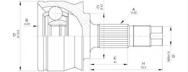 OPEN PARTS CVJ553110 Шарнірний комплект, приводний вал