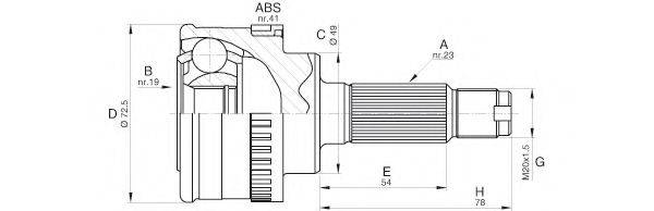 OPEN PARTS CVJ557010 Шарнірний комплект, приводний вал