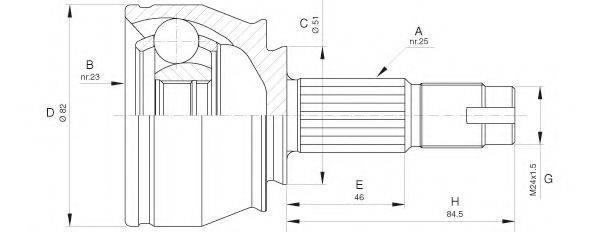 OPEN PARTS CVJ565110 Шарнірний комплект, приводний вал