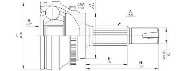 OPEN PARTS CVJ565910 Шарнірний комплект, приводний вал