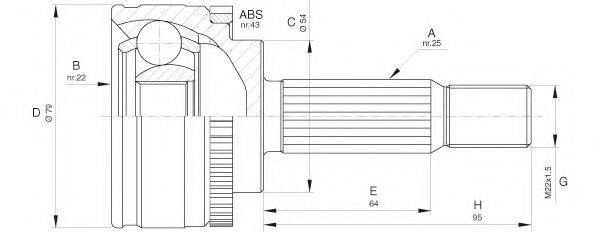 OPEN PARTS CVJ566110 Шарнірний комплект, приводний вал