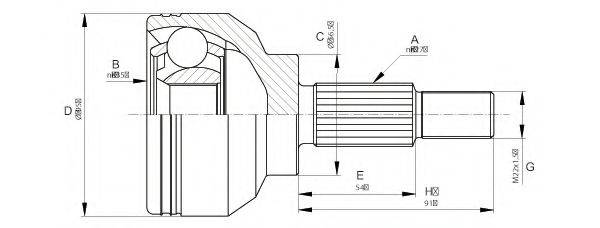 OPEN PARTS CVJ566310 Шарнірний комплект, приводний вал