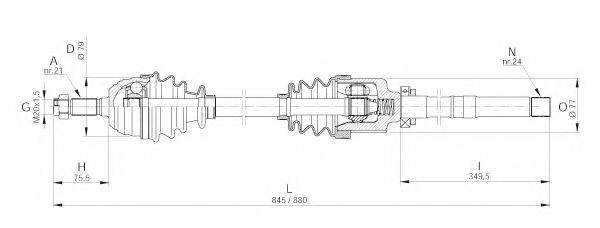 OPEN PARTS DRS600300 Приводний вал