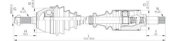 OPEN PARTS DRS600600 Приводний вал