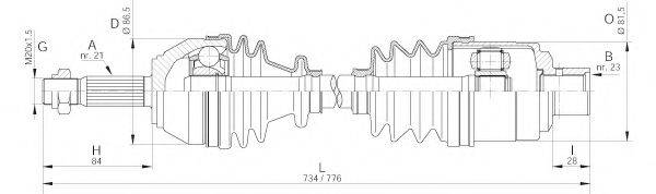 OPEN PARTS DRS601700 Приводний вал