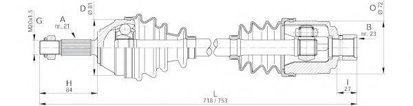 OPEN PARTS DRS607100 Приводний вал