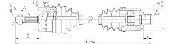 OPEN PARTS DRS607300 Приводний вал