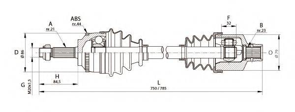 OPEN PARTS DRS610100 Приводний вал