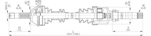 OPEN PARTS DRS614400 Приводний вал