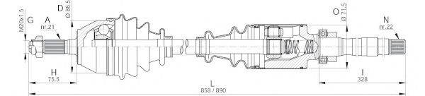 OPEN PARTS DRS614600 Приводний вал