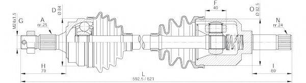 OPEN PARTS DRS617300 Приводний вал