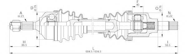 OPEN PARTS DRS619700 Приводний вал