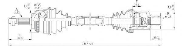 OPEN PARTS DRS620800 Приводний вал