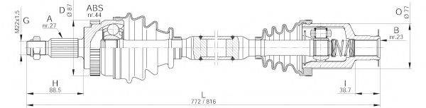 OPEN PARTS DRS622700 Приводний вал