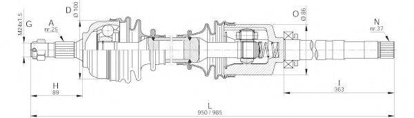 OPEN PARTS DRS622900 Приводний вал