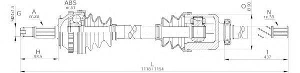 OPEN PARTS DRS623100 Приводний вал