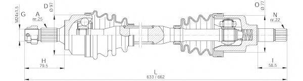 OPEN PARTS DRS625700 Приводний вал