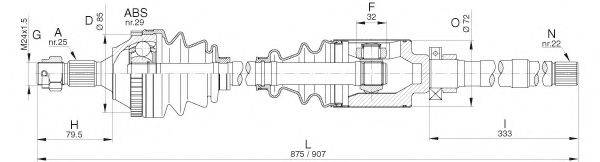 OPEN PARTS DRS626800 Приводний вал