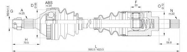 OPEN PARTS DRS627000 Приводний вал