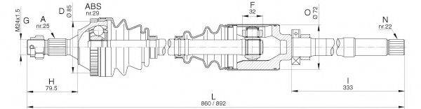 OPEN PARTS DRS627100 Приводний вал