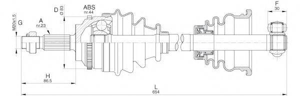 OPEN PARTS DRS628800 Приводний вал