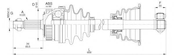 OPEN PARTS DRS629700 Приводний вал