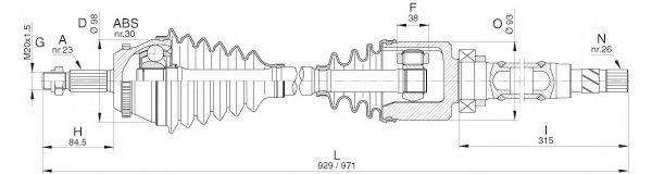 OPEN PARTS DRS630300 Приводний вал