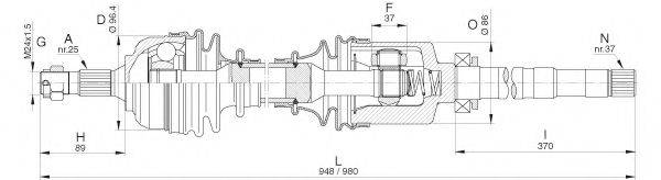 OPEN PARTS DRS631600 Приводний вал