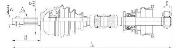 OPEN PARTS DRS631700 Приводний вал