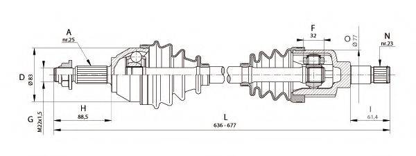 OPEN PARTS DRS632100 Приводний вал