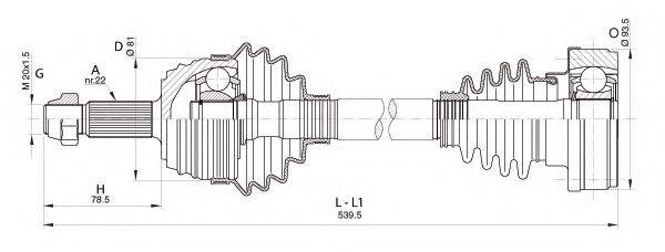 OPEN PARTS DRS633800 Приводний вал