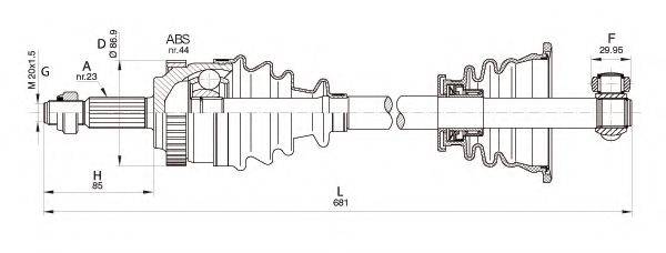 OPEN PARTS DRS635000 Приводний вал