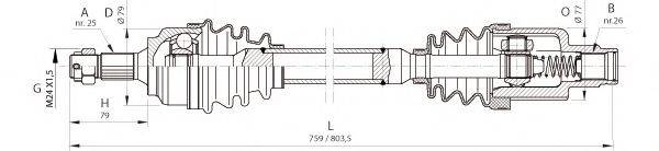 OPEN PARTS DRS636900 Приводний вал