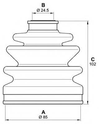 OPEN PARTS SJK702400 Комплект пильника, приводний вал