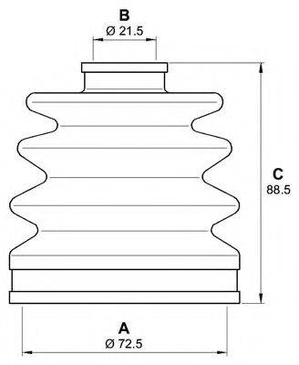 OPEN PARTS SJK704100 Комплект пильника, приводний вал