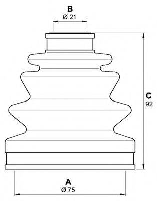 OPEN PARTS SJK704400 Комплект пильника, приводний вал