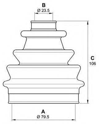 OPEN PARTS SJK704700 Комплект пильника, приводний вал