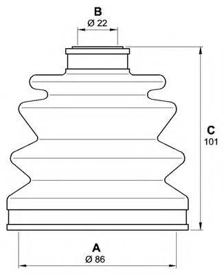 OPEN PARTS SJK706100 Комплект пильника, приводний вал