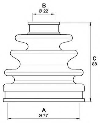 OPEN PARTS SJK707200 Комплект пильника, приводний вал