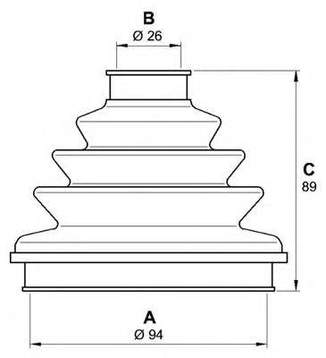 OPEN PARTS SJK708700 Комплект пильника, приводний вал