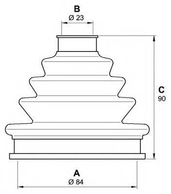 OPEN PARTS SJK712400 Комплект пильника, приводний вал